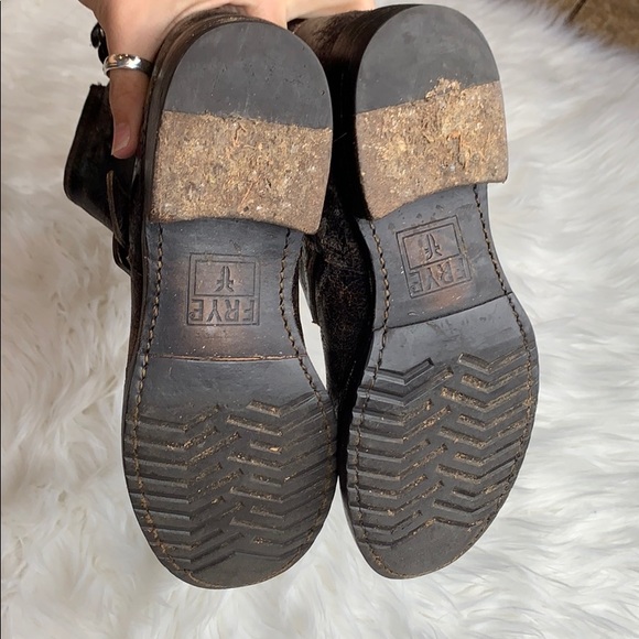Frye Veronica distressed slouchy short boots - Picture 7 of 8